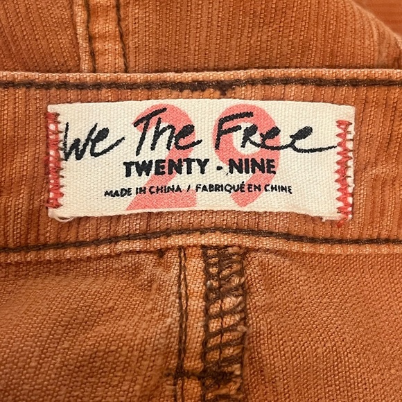 NWOT Free People We The Free Aces High Waist Straight Leg Cord Pant 29 Pale Rust - Picture 6 of 6